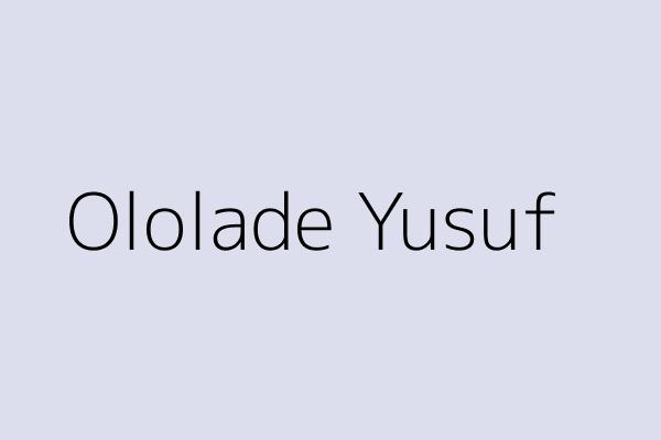 Ololade Yusuf